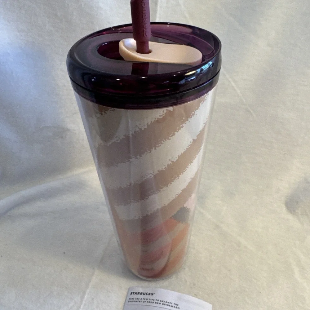 NEW‎ Starbucks  2025 Orange Pumpkin Topper Hot/Cold Cup Venti Tumbler 24oz